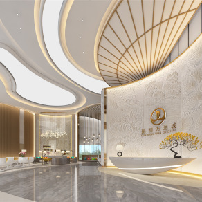 现代售楼处 大厅 前台